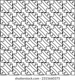 Textura elegante con figuras de líneas.
Resumen de patrones geométricos en blanco y negro para página web, texturas, tarjeta, afiche, tela, textil. Diseño repetitivo gráfico monocromo. 