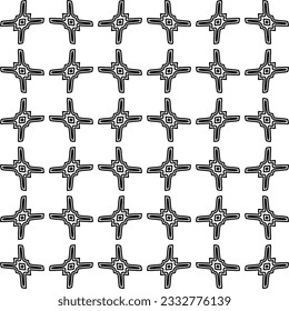Stilvolle Textur mit Figuren aus Linien. Abstraktes geometrisches Schwarz-Weiß-Muster für Webseiten, Texturen, Karten, Plakate, Gewebe, Textilien. Monochrome grafische Wiederholungsdesign. 