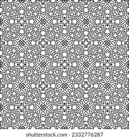 Textura elegante con figuras de líneas. Resumen de patrones geométricos en blanco y negro para página web, texturas, tarjeta, afiche, tela, textil. Diseño repetitivo gráfico monocromo. 