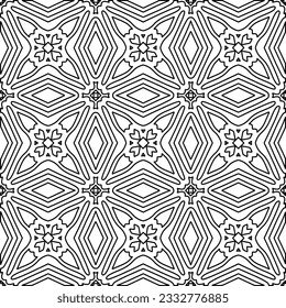 Texture élégante avec des figures de lignes. Motif abstrait géométrique noir et blanc pour page Web, textures, carte, affiche, tissu. Conception extensible monochrome. 