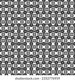 Stylish texture with figures from lines. Abstract geometric black and white pattern for web page, textures, card, poster, fabric, textile. Monochrome graphic repeating design. 