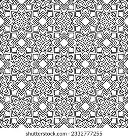 Textura elegante con figuras de líneas. Resumen de patrones geométricos en blanco y negro para página web, texturas, tarjeta, afiche, tela, textil. Diseño repetitivo gráfico monocromo. 