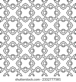 Stylish texture with figures from lines. Abstract geometric black and white pattern for web page, textures, card, poster, fabric, textile. Monochrome graphic repeating design. 
