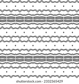 Stylish texture with figures from lines. black and white pattern for web page, textures, card, poster, fabric, textile. Monochrome graphic repeating design.