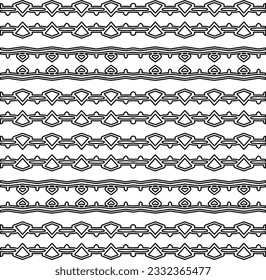 Stylish texture with figures from lines. black and white pattern for web page, textures, card, poster, fabric, textile. Monochrome graphic repeating design.