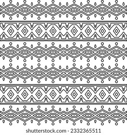 Stylish texture with figures from lines. black and white pattern for web page, textures, card, poster, fabric, textile. Monochrome graphic repeating design.