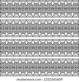 Stylish texture with figures from lines. black and white pattern for web page, textures, card, poster, fabric, textile. Monochrome graphic repeating design.