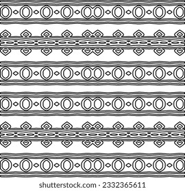 Stylish texture with figures from lines. black and white pattern for web page, textures, card, poster, fabric, textile. Monochrome graphic repeating design.