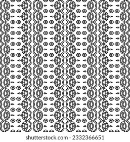 Stylish texture with figures from lines. black and white pattern for web page, textures, card, poster, fabric, textile. Monochrome graphic repeating design.