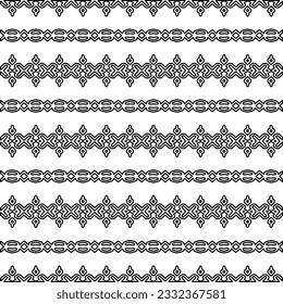Stylish texture with figures from lines. black and white pattern for web page, textures, card, poster, fabric, textile. Monochrome graphic repeating design.
