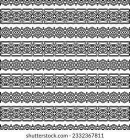 Stylish texture with figures from lines. black and white pattern for web page, textures, card, poster, fabric, textile. Monochrome graphic repeating design.
