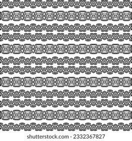 Stilvolle Textur mit Figuren aus Linien. schwarz-weißes Muster für Webseiten, Texturen, Karten, Poster, Stoff, Textilien. Monochrome grafische Wiederholungsdesign.