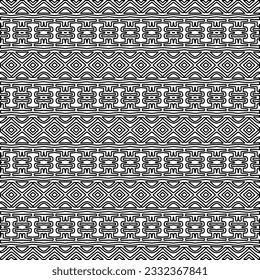 Stylish texture with figures from lines. black and white pattern for web page, textures, card, poster, fabric, textile. Monochrome graphic repeating design.