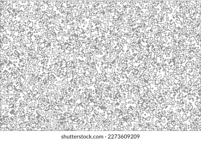 Stylish texture with figures from lines and dashes .Abstract geometric black and white pattern for web page, textures, card, poster, fabric, textile.