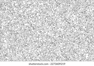 Stylish texture with figures from lines and dashes .Abstract geometric black and white pattern for web page, textures, card, poster, fabric, textile.