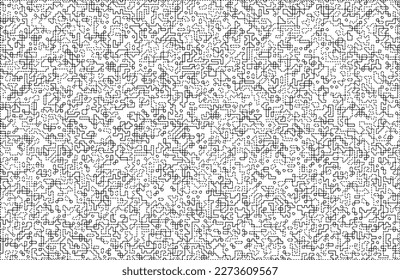Stylish texture with figures from lines and dashes .Abstract geometric black and white pattern for web page, textures, card, poster, fabric, textile.