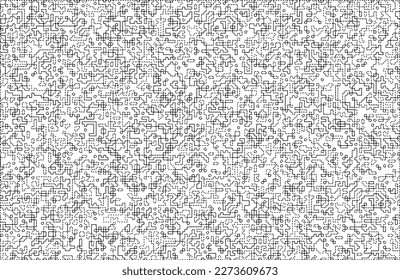 Stylish texture with figures from lines and dashes .Abstract geometric black and white pattern for web page, textures, card, poster, fabric, textile.