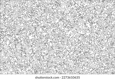 Stylish texture with figures from lines and dashes .Abstract geometric black and white pattern for web page, textures, card, poster, fabric, textile.
