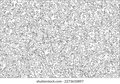 
Stylish texture with figures from lines and dashes .Abstract geometric black and white pattern for web page, textures, card, poster, fabric, textile.Different quadratic Shapes.