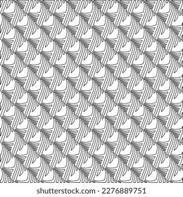Stylish texture with figures from lines.
diagonal pattern. Repeat decorative design.Abstract texture for textile, fabric, wallpaper, wrapping paper.Black and white geometric wallpaper. 