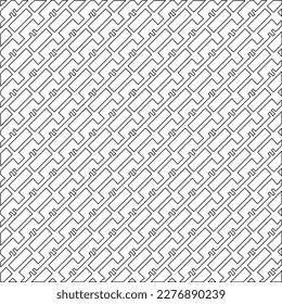 Stylish texture with figures from lines.
diagonal pattern. Repeat decorative design.Abstract texture for textile, fabric, wallpaper, wrapping paper.Black and white geometric wallpaper. 