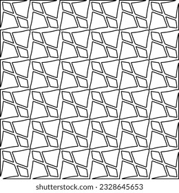 Stylish texture with figures from lines. Diagonal pattern.Abstract texture for textile, fabric, wallpaper, wrapping paper.Black and white geometric wallpaper.