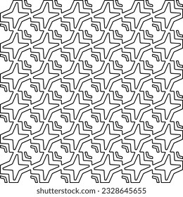 Stylish texture with figures from lines. Diagonal pattern.Abstract texture for textile, fabric, wallpaper, wrapping paper.Black and white geometric wallpaper.