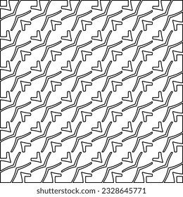 Stylish texture with figures from lines. Diagonal pattern.Abstract texture for textile, fabric, wallpaper, wrapping paper.Black and white geometric wallpaper.