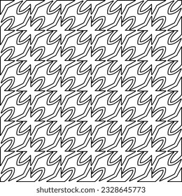 Stylish texture with figures from lines. Diagonal pattern.Abstract texture for textile, fabric, wallpaper, wrapping paper.Black and white geometric wallpaper.