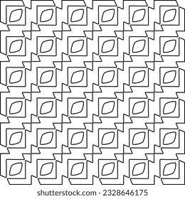 Stylish texture with figures from lines. Diagonal pattern.Abstract texture for textile, fabric, wallpaper, wrapping paper.Black and white geometric wallpaper.