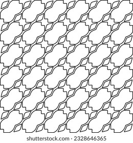 Stylish texture with figures from lines. Diagonal pattern.Abstract texture for textile, fabric, wallpaper, wrapping paper.Black and white geometric wallpaper.