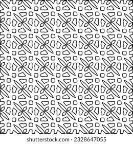 Stylish texture with figures from lines.
Diagonal pattern. Repeat decorative design.Abstract texture for textile, fabric, wallpaper, wrapping paper.Black and white geometric wallpaper.