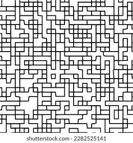 Stylish texture with figures from lines .Geometric lines art. Black and white pattern. Abstract background for web page, textures, card, poster, fabric, textile.