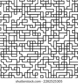 Stylish texture with figures from lines .Geometric lines art. Black and white pattern. Abstract background for web page, textures, card, poster, fabric, textile.