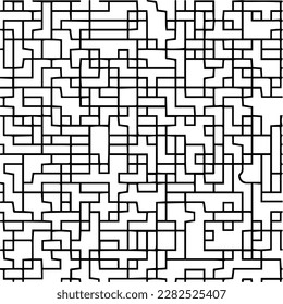 Stylish texture with figures from lines .Geometric lines art. Black and white pattern. Abstract background for web page, textures, card, poster, fabric, textile.