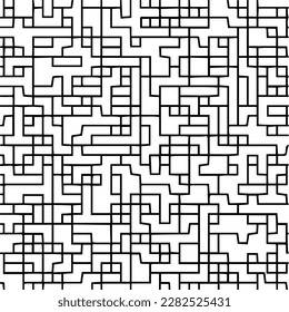 Stylish texture with figures from lines .Geometric lines art. Black and white pattern. Abstract background for web page, textures, card, poster, fabric, textile.