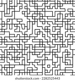 Stylish texture with figures from lines .Geometric lines art. Black and white pattern. Abstract background for web page, textures, card, poster, fabric, textile.