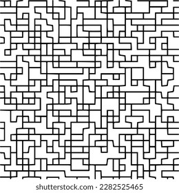Stylish texture with figures from lines .Geometric lines art. Black and white pattern. Abstract background for web page, textures, card, poster, fabric, textile.
