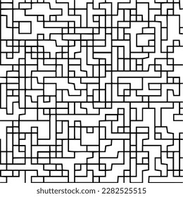 Stylish texture with figures from lines .Geometric lines art. Black and white pattern. Abstract background for web page, textures, card, poster, fabric, textile.