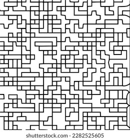 Stylish texture with figures from lines .Geometric lines art. Black and white pattern. Abstract background for web page, textures, card, poster, fabric, textile.