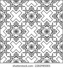 Stylish texture with figures from lines .Geometric lines art. Black and white pattern. Abstract background for web page, textures, card, poster, fabric, textile.