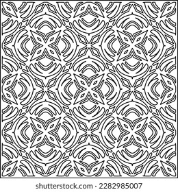 Stylish texture with figures from lines .Geometric lines art. Black and white pattern. Abstract background for web page, textures, card, poster, fabric, textile.