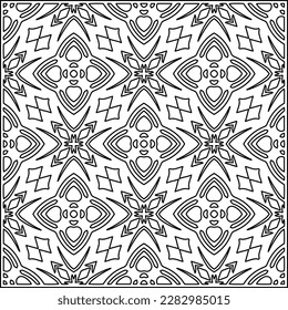 Stylish texture with figures from lines .Geometric lines art. Black and white pattern. Abstract background for web page, textures, card, poster, fabric, textile.