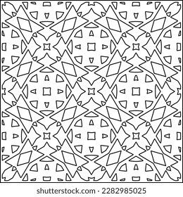 Stylish texture with figures from lines .Geometric lines art. Black and white pattern. Abstract background for web page, textures, card, poster, fabric, textile.