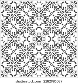 Stylish texture with figures from lines .Geometric lines art. Black and white pattern. Abstract background for web page, textures, card, poster, fabric, textile.
