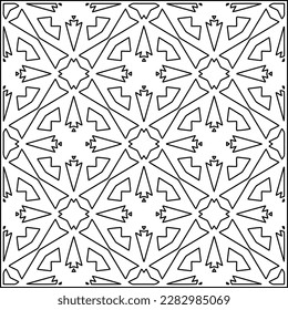 Stylish texture with figures from lines .Geometric lines art. Black and white pattern. Abstract background for web page, textures, card, poster, fabric, textile.