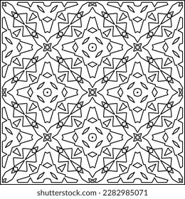 Stylish texture with figures from lines .Geometric lines art. Black and white pattern. Abstract background for web page, textures, card, poster, fabric, textile.