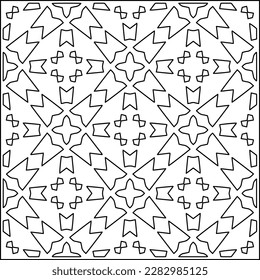 Stylish texture with figures from lines .Geometric lines art. Black and white pattern. Abstract background for web page, textures, card, poster, fabric, textile.