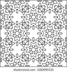 Stylish texture with figures from lines .Geometric lines art. Black and white pattern. Abstract background for web page, textures, card, poster, fabric, textile.