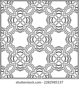 Stylish texture with figures from lines .Geometric lines art. Black and white pattern. Abstract background for web page, textures, card, poster, fabric, textile.